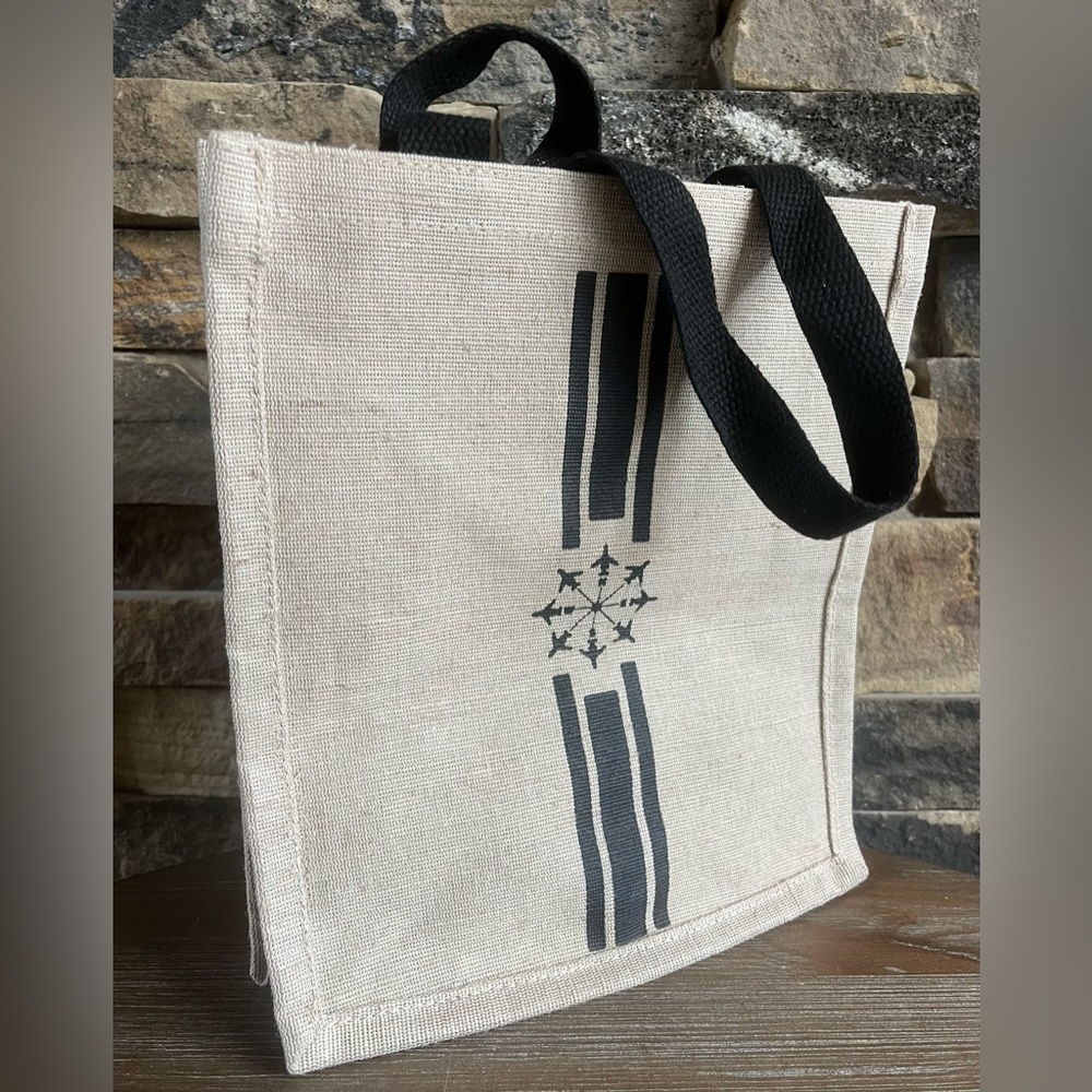 Neutral Jute Small Tote Bag